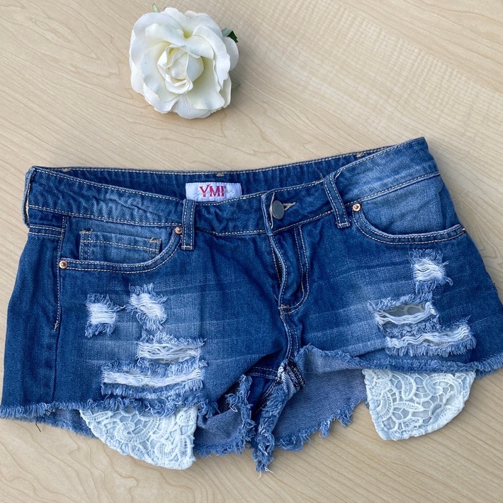 YMI distressed jean shorts
